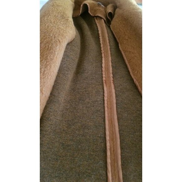 Women's Guess Los Angeles Oversized Full Length Wool Blend Coat in Orange Size S - Picture 7 of 9